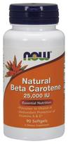 Beta Carotene Natural, 25 000 IU - 90 softgels - NOW Foods