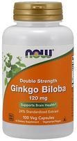 Ginkgo Biloba Double Strength, 120mg - 100 vcaps - NOW Foods
