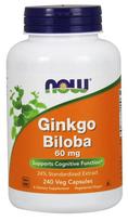 Ginkgo Biloba, 60mg - 240 vcaps - NOW Foods