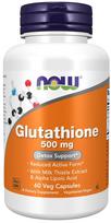 Glutathione with Milk Thistle Extract & Alpha Lipoic Acid, 500mg - 60 vcaps - NOW Foods