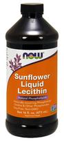 Sunflower Lecithin, Liquid - 473 ml - NOW Foods