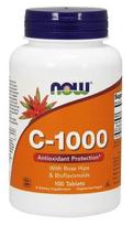 Vitamin C-1000 with Rose Hips & Bioflavonoids - 100 tablets - NOW Foods