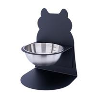Detachable Adjustable Food Feeder Protects Cervical Cat High Footed Bowl  Home gray