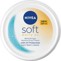 NIVEA Soft Daily UV Intensive Moisturizing Cream SPF15 for face, body and hands 200 ml