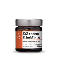 Vitamin D3 2000IU + K2MK7 + Zinc + Selenium 90 tablets. - AURA HERBALS