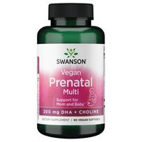 Vegan Prenatal Multi -200mg DHA + Choline 90 VGELS - Swanson