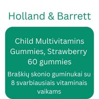 Child Multivitamins Gummies, Strawberry - 60 gummies - Holland & Barrett