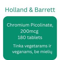 Chromium Picolinate, 200mcg - 180 tablets - Holland & Barrett