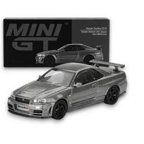 MINI GT Modeliukas 1/64 1999 Nissan Skyline GTR (R34), dark metal gray nismo crs (yra Sandėlyje)