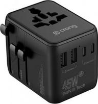 Crong World Travel Adapter GaN 45W UK/EU/US/AU