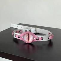 Punk Estetika Šauni Piktos Akys Chokeris Odiniai Aksesuarai Karoliai Rožiniai Harajuku Gotiški Karoliai Moterims Grunge Roko Mados Papuošalai gray