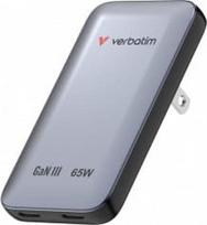 Verbatim Slim GaN 65W 2x USB-C US/UK/UE