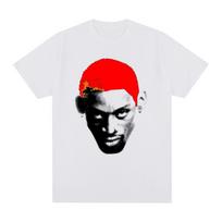 Dennis Rodman Hip Hop Streetwear 90 Rodzilla Vintage T-shirt Cotton Men T shirt New Tee Tshirt Womens Tops S white