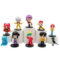 10 unids/set Kpop Demon Hunters figura de juguete de dibujos animados Rumi/Mira/Zoey figura de acción PVC decoración beige