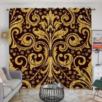 Bedroom Living Room Space Design Home Decor for European Retro Elements Drapery Decorative Window Drapery Window Treatments Perfect ideal 140W160H(CM)55x63in&Grommet Top brown
