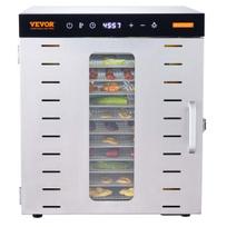 10 Trays Food Dehydrator Machine Stainless Steel 1000W Jerky Fruit Drying