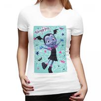Merginų Vampirina Spausdinimo Marškinėliai Moterims Apvalia Kaklo Gatvės Stiliaus Marškinėliai Moteriški Marškinėliai Trumpi Vasariniai Drabužiai Viršutiniai Drabužiai 3XL blue