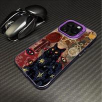 Black Cat Eye of the Soul Pattern High-Quality Laser Phone Case for iPhone 17 16 15 14 13 12 11 Pro Max Protective Cove Funda For iPhone 17 ProMax brown
