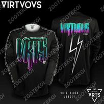 Virtuous CRUZ Motocross Jersey Bicycle T-shirt MX Downhill Mountain Bike Jerseys DH Long Sleeve Endurance Racing Cycling Clothes 2XL black