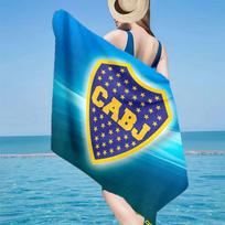 Boca Juniors Crest Design Beach Towel, Quick-drying, Easy to Care for, Use for Both Fitness and Beach Vacations,Sports Essential Fan Gift 70cmx140cm(27x55inch)