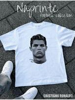 White T-shirt with Cristiano Ronaldo (CR7) print 3XL gray