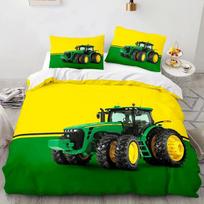 Madingas Traktoriaus Gokartas Patogus Antklodės Užvalkalas Pagalvės Užvalkalas Lovos Patalynės Komplektas Vaikų Miegamojo Dekoras Namų Tekstilė 140x200cm gray