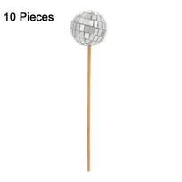 Mini Disco Ball Garden Sign Foam Pottery Decoration Plug Retro Glass Ball Sun Catcher  Wedding mėlyna