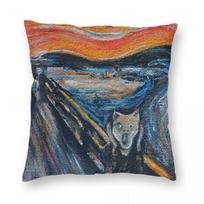 The Yowl Scream Edvard Munch Square Pillowcase Polyester Linen Velvet Printed Zip Decorative Sofa Cushion Cover Wholesale 30cmx30cm(12x12Inch) brown