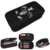 Yoshikage Kira Jojo Bizarre Adventure Pencil Case for Studen Gifts Pen Box Pencil Bag Stationery Supplies Pen Holder Bag 21x10.5x5cm black