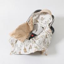 Baby Stroller Blanket Newborn Safety Seat Basket Sleeping Blankets Fleece Quilt Baby Swaddle Wrap Hooded Stroller Cover 85x85cm gray