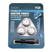 Shaver Head 3 Pack Norelco for Philips HQ8 HQ6073 PT735 HQ7160 HQ7742 HQ8830 HQ8890 HQ7320 HQ8865 HQ8875 PT730 PT870 gray