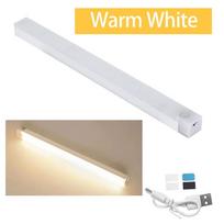 LED naktinis apšvietimas belaidžio judesio jutiklio spintelės šviesos įkraunama lempa Led šviesos spintelė virtuvės apšvietimas magnetiniai naktiniai žibintai 10CM šilta balta spalva