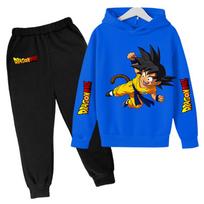 Lovely 2025 New Winter Dragon Ball Kids Clothes Boys Goku Sets for Children Sizes 100-160 Street Suit Kawaii Fashion Tops Anime 110 black