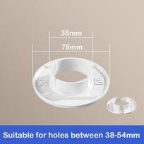 Plastikinis dekoratyvinis sienos dangtelis Baltas skylės dangtelis Kamštis Oro kondicionavimo vamzdžių dangtelis Kabelio įvadas A 38X78mm