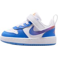 Nike Court Borough Synthetic Leather Comfortable Low-Top Walking Shoes Baby sneaker White Blue IR5461-101 27 blue