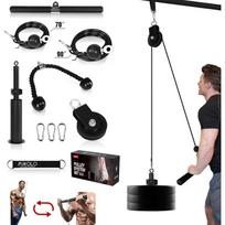 Fitness and Lift Pulley System, Dual Cable Machine(70'' and 90'') with Upgraded Loading Pin for Triceps Pull Down, Biceps Curl, Back, Forearm, juoda