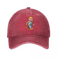 Bobas statybininkas Džinsinė beisbolo kepurė Suplėšyta Džinsinė Ar galime sutvarkyti? Įrankių dėžė Traktoriaus Kepurė Unisex Lauko Kelionėms Reguliuojama Kepurė Adjustable pink