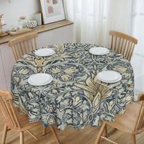 William Morris gyvatės galvos rašto staltiesė, apvali, vandeniui atspari, vintažinė tekstilinė stalo danga, skirta vakarėliui, 60 colių 50inch(127cm) gray