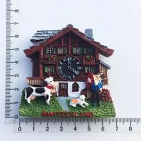 Cuckoo Clock Refrigerator Stickers Swiss Switzerland Alsace France Germany Austria Fridge Magnets Tourist Souvenir Home Decoration gray