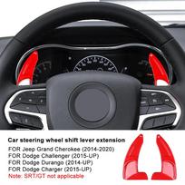 for Jeep Grand Cherokee 2014-2020 Dodge Durango 2014-2023 Dodge Charger 2015-2023Car Steering Wheel Shift Lever Extension Forged Pattern / Grand Cheroke gray