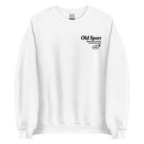 Sterling Point Rory Old Sport Sweatshirt Letter Print Logo Pullover Long Sleeve Loose Casual Streetwear Tops for Autumn Winter M white