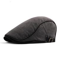 Newsboy Hats For Men Flat Cap Adjustable Breathable Irish Cabbie Ivy Driving Hunting Hat Vintage Beret One Size gray