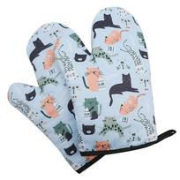2Pcs Heat-insulating Gloves Oven Microwave Steamer Mitts Gloves Thickening Anti-scald Baking Tools Home Kitchen Accessories gray
