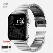 Luxury Titanium Band For Apple Watch Ultra 3 49mm Magnetic Metal Bracelet Strap For iWatch Series 11 46mm 10 9 8 42mm 7 SE 6 5 44mm 45mm For Ultra2/3 49mm gray
