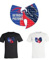 Detroit Pistons Wu Tang NBA Team logo shirt  Unisex T-Shirt M blue