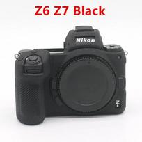 Minkštas silikoninis apsauginis korpusas fotoaparatui Nikon D750 D850 D7500 D7200 D5600 D3400 D7000 D5200 D610 D600 D780 D5300 D3500 Z6II Z7 black