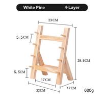 Multi-layer Katana Display Holder Detachable Flute Recorder Display Rack  Katana White Pine 4-Layer