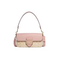 Coach Morgan 27 Removable Shoulder Strap Canvas And Leather Tote Shoulder Bag Large Women bags Khaki Pink CE621-IMSWZ Basic Set (Bag+Dust Bag) beige