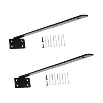 Laikikliai Lentynoms Dekoratyvinis Metalinis Laikiklis Tvirtinamas prie Sienos Didelio Atsparumo Nematomas Atraminis Lengvas Black 30cmx4cmx6.5cm gray