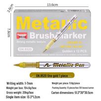 Guangna 8520 Waterproof Acrylic Marker - Soft Tip, Opaque Ink for Graffiti and Student Art gray